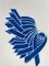 Colon & Rectal Cancer "Blue Chenille" Awareness Ribbon Patch, Iron or Sew-on, 5.5" inches